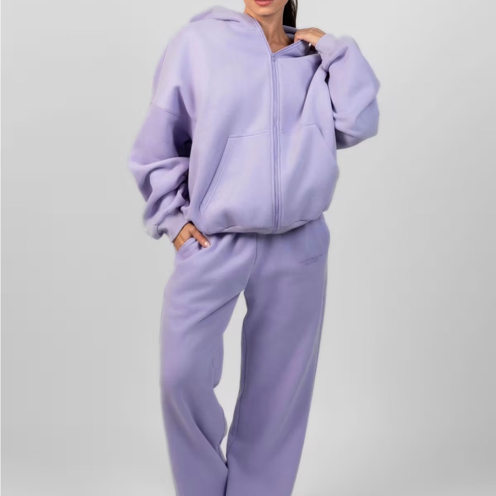 Comfrt Limited Edition Lavender Pastel Zip up and jogger set